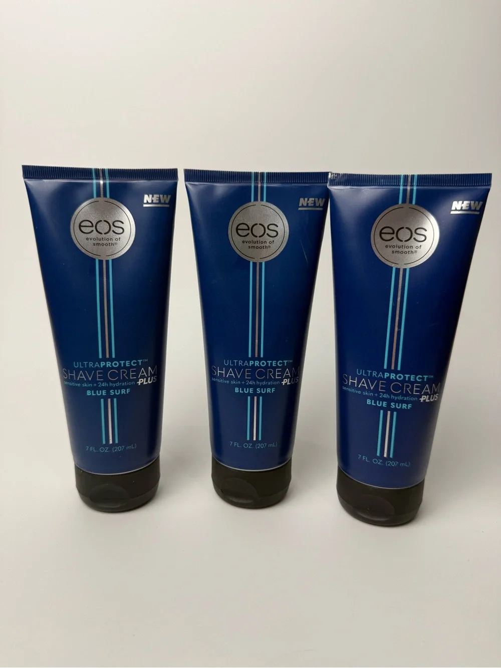 eos UltraProtect™ Men's Shave Cream, Blue Surf, Sensitive Skin, 7 Fl Oz (3 Pack)